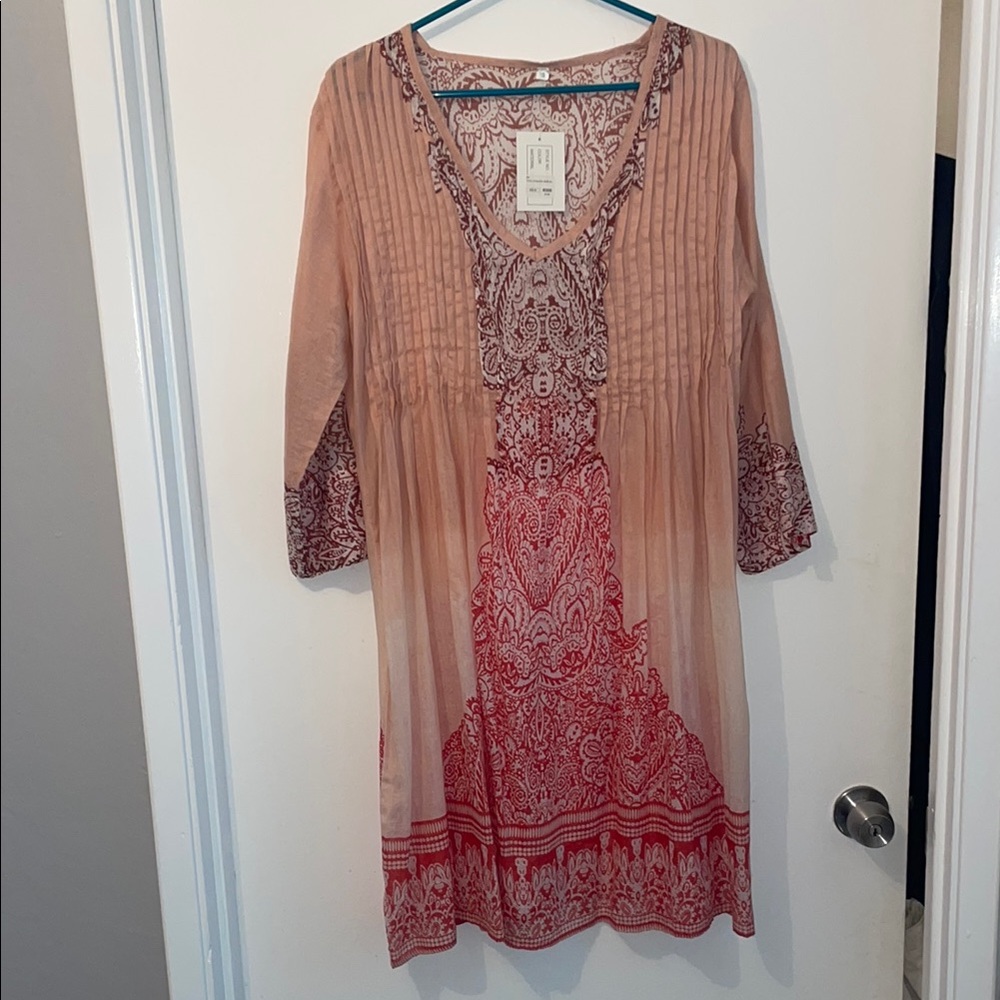Bohemian cotton tunic dress
